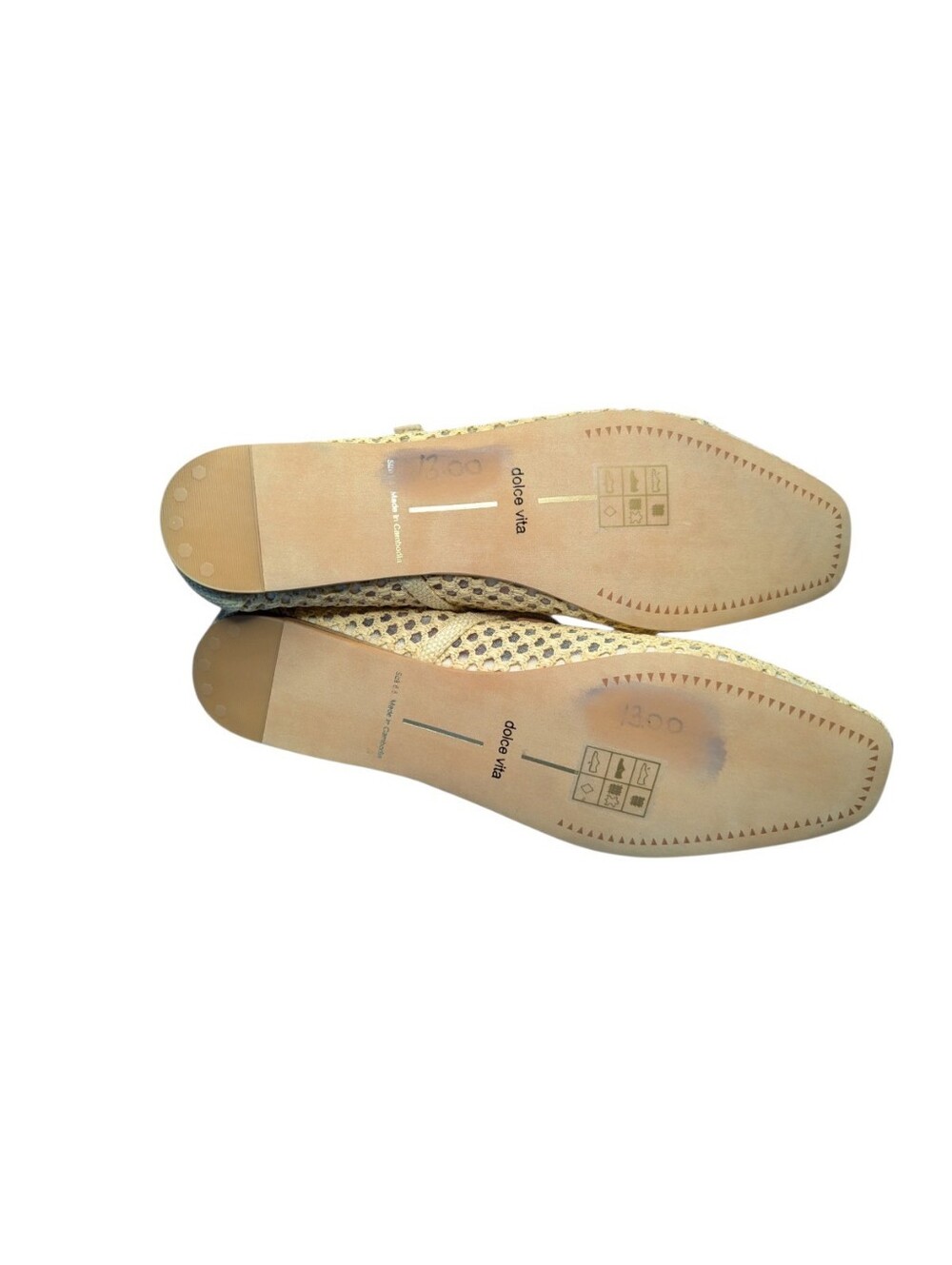 Dolce Vita Reyes Woven Mary Janes Natural Raffia Mesh Ballet Flats Size 6.5 - Picture 8 of 9